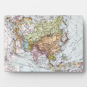 Karte Asiens aus dem 19. Jahrhundert Fotoplatte