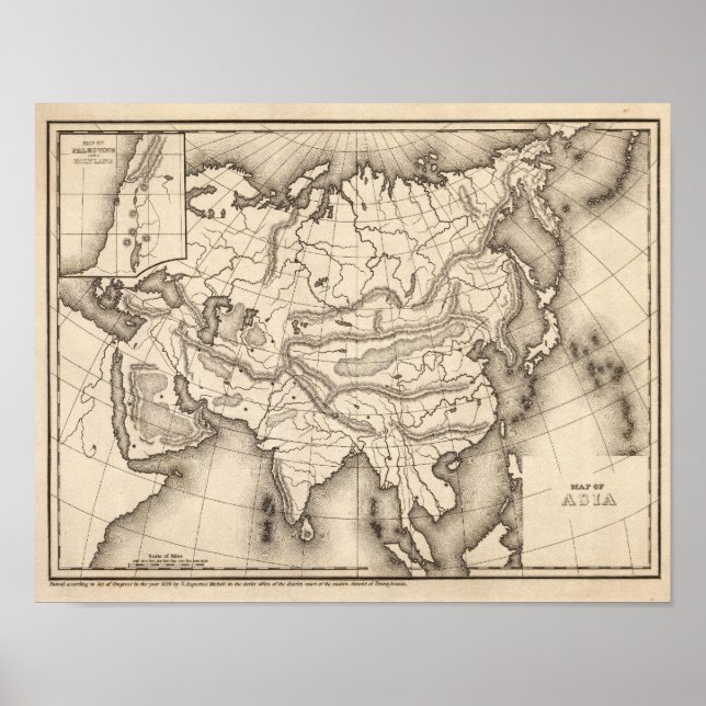 Karte Asiens Poster (Vorne)