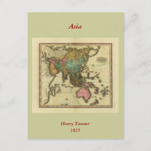Karte Asiens von Henry Tanner aus dem Jahr 1825