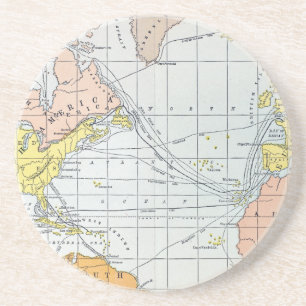 KARTE: ATLANTISCHE REISEN GETRÄNKEUNTERSETZER