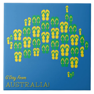 Karte aus Aussie thongs Fliese