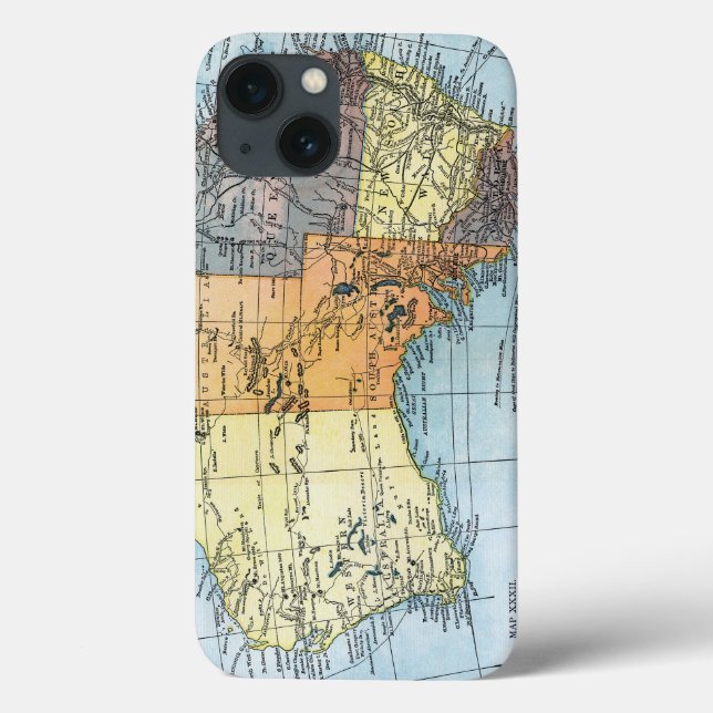 KARTE: AUSTRALIEN, c1890 Case-Mate iPhone Hülle (Rückseite)