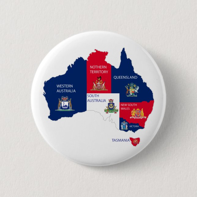 Karte Australiens Button (Vorderseite)