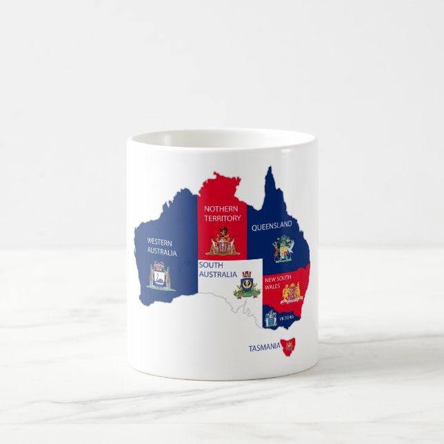Karte Australiens Kaffeetasse (Mittel)