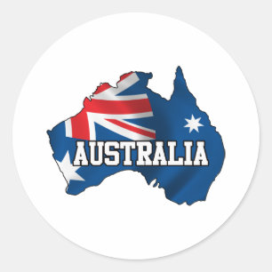 Karte Australiens Runder Aufkleber
