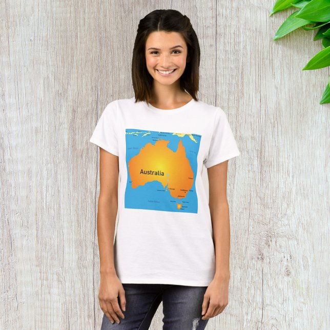 Karte Australiens T-Shirt (Von Creator hochgeladen)