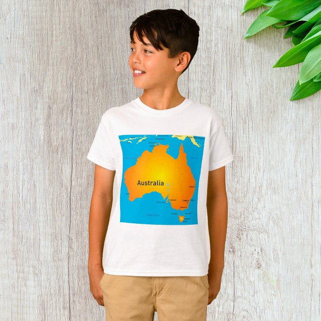 Karte Australiens T-Shirt (Von Creator hochgeladen)