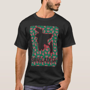Karte Bangladeschs auf der traditionellen bengalis T-Shirt