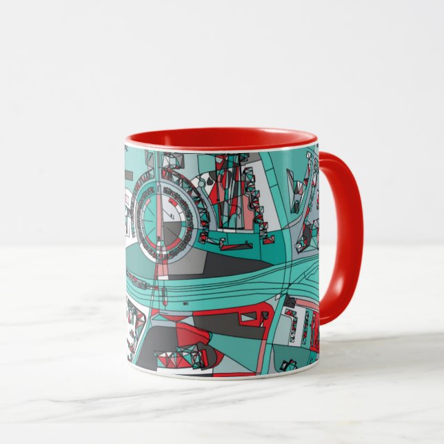 Karte Berlins, Deutschland Tasse (VorderseiteRechts)