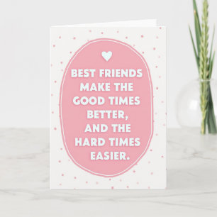 Karte 'Beste Freunde machen das Leben besser'