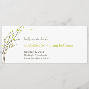-Karte Blooming Branches - Limon Save The Date