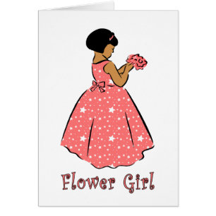 Karte: Blumenmädchen in Korallen