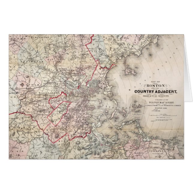 Karte: Boston, 1883 (Vorderseite (Horizontal))