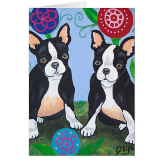 Karte Bostons Terrier