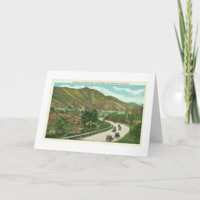 Karte Cahuenga DurchlaufHollywood Los Angeles Ca (Vorderseite)