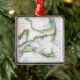 Karte Cape Cod, Nantucket, Martha's Vineyard Silbernes Ornament (Baum)