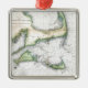 Karte Cape Cod, Nantucket, Martha's Vineyard Silbernes Ornament (Vorne)