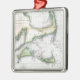 Karte Cape Cod, Nantucket, Martha's Vineyard Silbernes Ornament (Links)