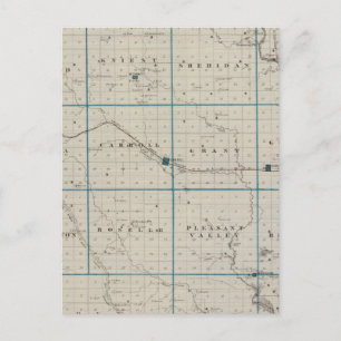 Karte Carroll Landkreis, Staat von Iowa