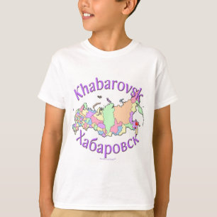 Karte Chabarowsks Russland T-Shirt