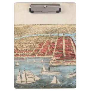 KARTE: CHICAGO, c1857 Klemmbrett