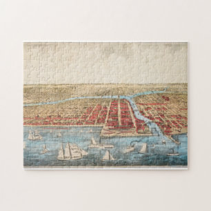 KARTE: CHICAGO, c1857 Puzzle