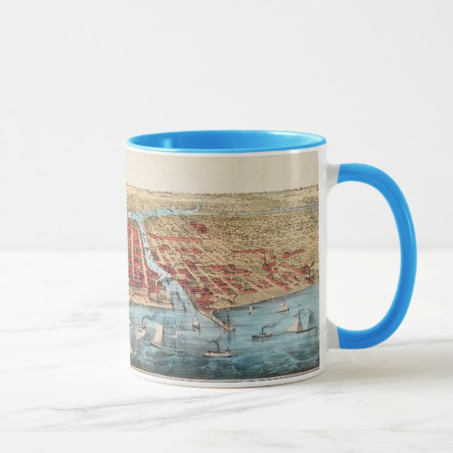 KARTE: CHICAGO, c1857 Tasse (Rechts)
