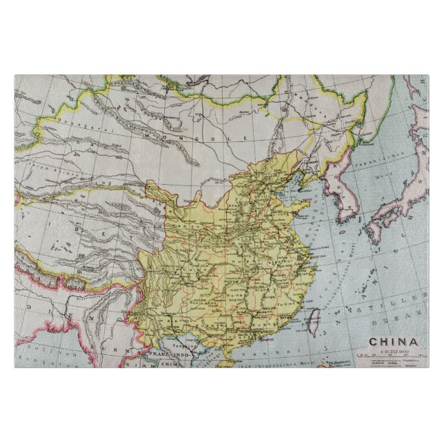 KARTE: CHINA, 1910 SCHNEIDEBRETT (Vorderseite)