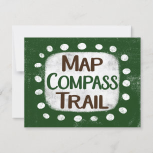 Karte Compass Trail Grußkarte