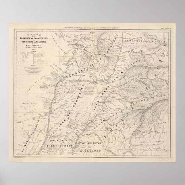 Karte, Corrientes Prov, Terr Mission Poster (Vorne)