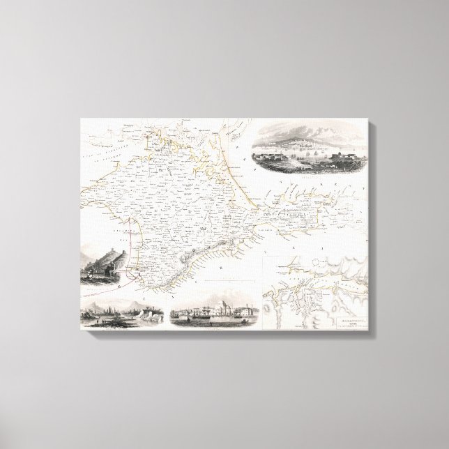 KARTE: CRIMEA, c1855 Leinwanddruck (Vorderseite)