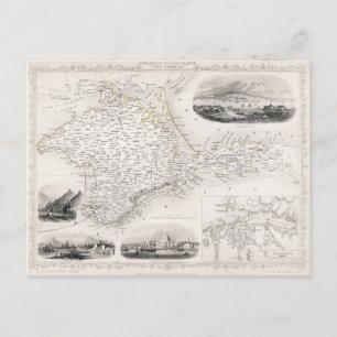 KARTE: CRIMEA, c1855 Postkarte