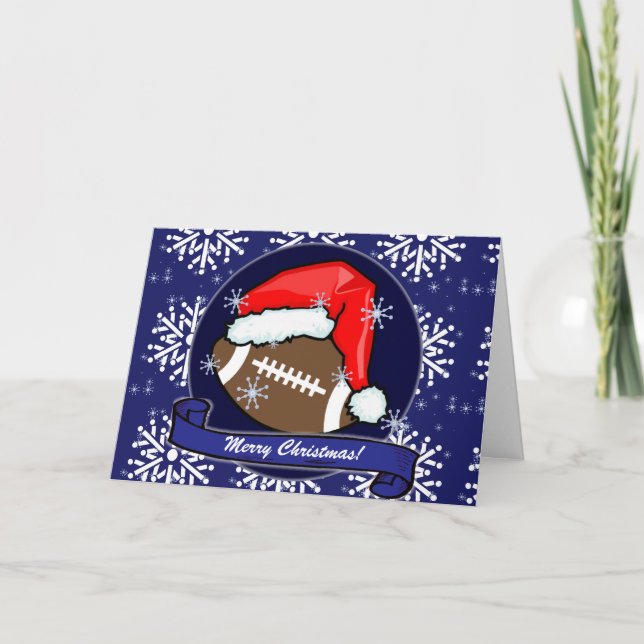 Karte - Decorative Santa Football (Vorderseite)