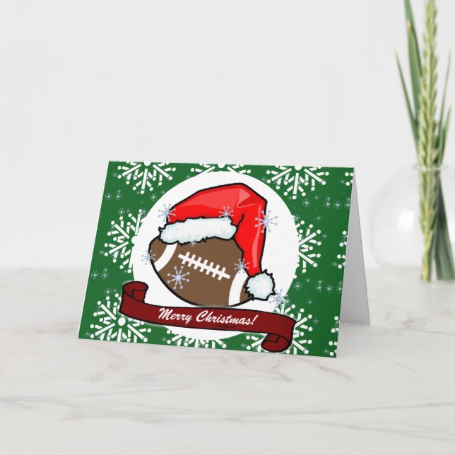 Karte - Decorative Santa Football (Vorderseite)