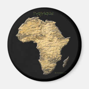 Karte der AFRICA-Serie Magnet