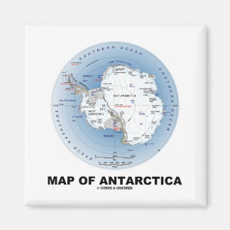 Karte der Antarktis (Geografie) Magnet