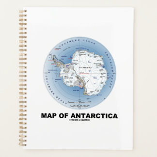 Karte der Antarktis-Geografie Planer