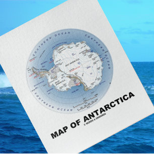 Karte der Antarktis (Geografie) Puzzle