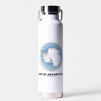 Karte der Antarktis-Geografie Trinkflasche