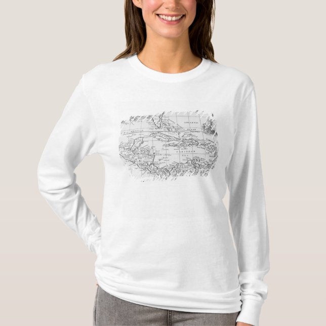 Karte der Antillen T-Shirt (Vorderseite)