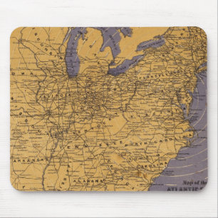 Karte der atlantischen Staaten Mousepad