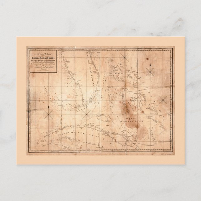 Karte der Bahamabanken und Inseln (1817) (Vorderseite)