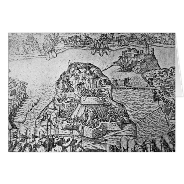 Karte der Belagerung von Malta im Jahre 1565 (Vorderseite (Horizontal))