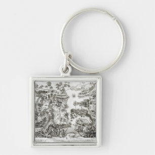 Karte der Belagerung von Malta im Jahre 1565 Schlüsselanhänger