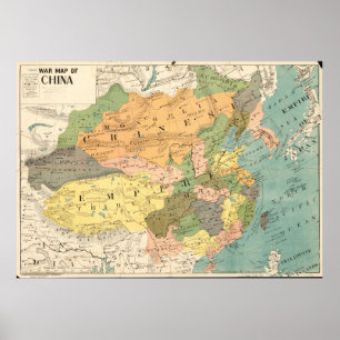 Karte der China (1900) Poster