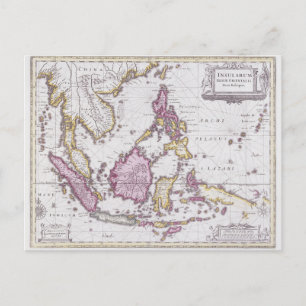 Karte der China und Indonesien   1710