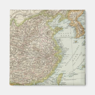 Karte der China und Japan Magnet