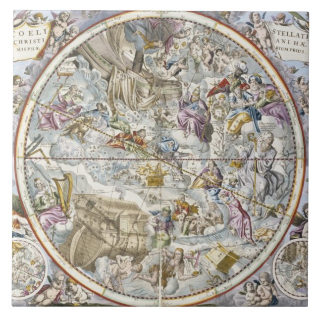 Karte der christlichen Konstellationen, wie vorbei Fliese (Vorderseite)