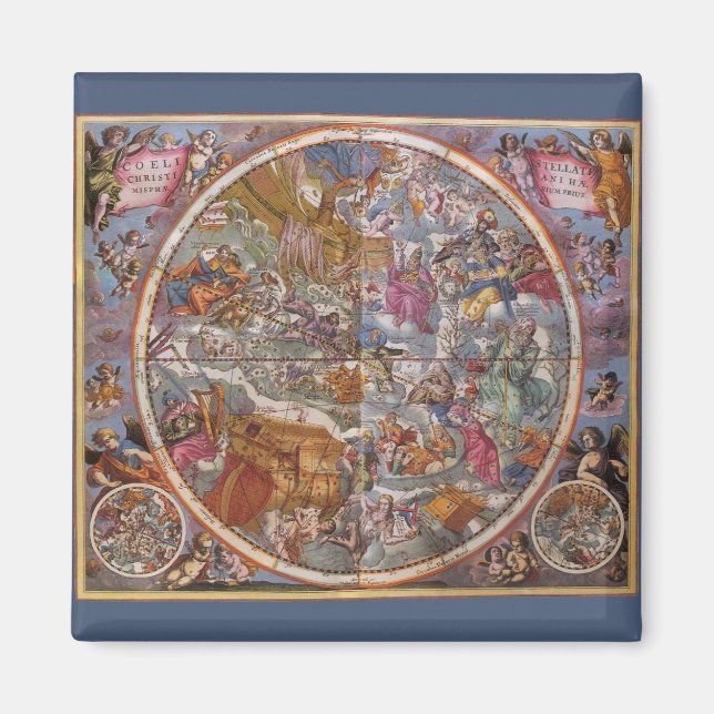 Karte der Christlichen Sternbilder, Südliche Himme Magnet (Vorne)