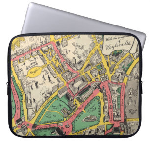 Karte der Coronation Route, London, England Laptopschutzhülle